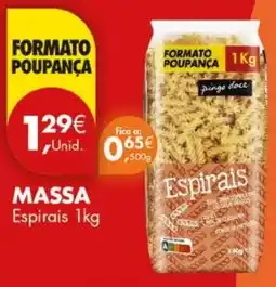 Pingo Doce Massa Espirais promoção