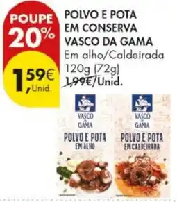 Pingo Doce polvo e pota em conserva vasco da gama promoção