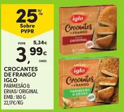 Continente Crocantes de frango iglo promoção