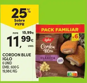 Continente Cordon blue iglo promoção