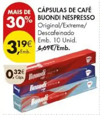 Pingo Doce Cápsulas de café buondi nespresso promoção