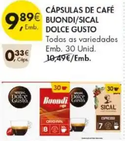 Pingo Doce cápsulas de café buondi/sical dolce gusto promoção