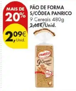 Pingo Doce Pão de forma s/côdea panrico promoção