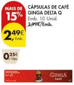 Pingo Doce cápsulas de café ginga delta q promoção