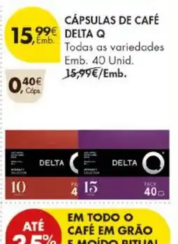 Pingo Doce Cápsulas de café delta q promoção