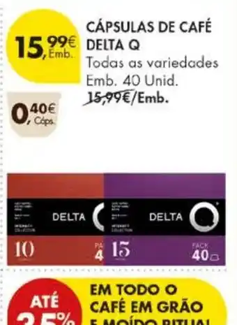 Pingo Doce Cápsulas de café delta q promoção
