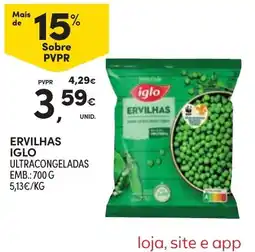 Continente Ervilhas iglo promoção