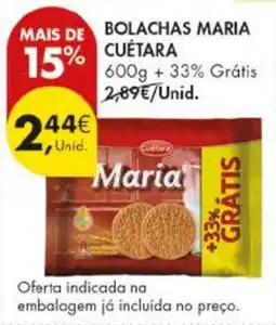 Pingo Doce Bolachas maria cuétara promoção