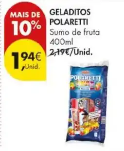 Pingo Doce Geladitos polaretti sumo de fruta promoção