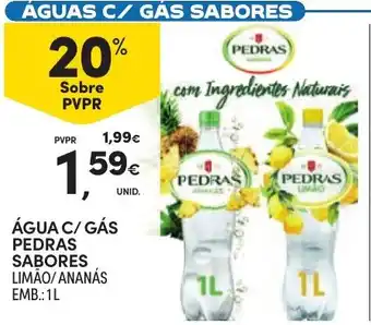 Continente água c/ gás pedras sabores promoção