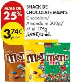 Pingo Doce Snack de chocolate m&m's promoção