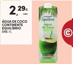 Continente Água de coco equilíbrio promoção