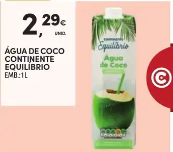 Continente Água de coco equilíbrio promoção