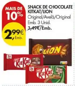 Pingo Doce snack de chocolate kitkat/lion promoção