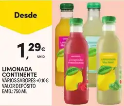 Continente Limonada continente promoção