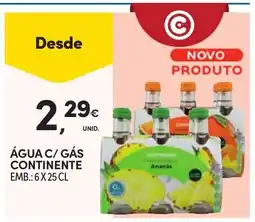 Continente Água c/ gás continente promoção