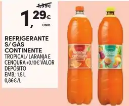 Continente Refrigerante s/ gas continente tropical/ laranja e cenoura promoção