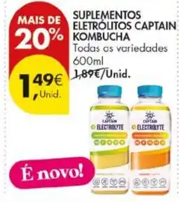 Pingo Doce Suplementos eletrolitos captain kombucha promoção