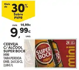 Continente Cerveja c/ alcohol super bock mini promoção