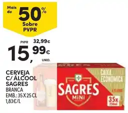 Continente Cerveja c/ álcool sagres branca promoção
