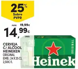 Continente Cerveja c/ alcool heineken original promoção