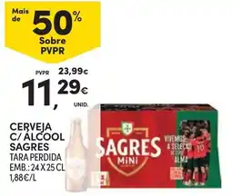 Continente Cerveja c/ álcool sagres promoção