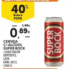 Continente Cerveja c/ álcool super bock promoção