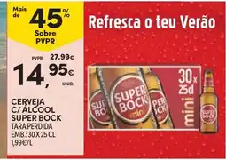 Continente cerveja c/ alcool super bock promoção