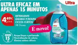 Pingo Doce Ultra detergente liquido p/roupa ciclos curtos promoção
