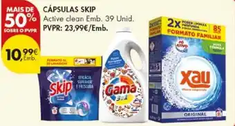 Pingo Doce Cápsulas skip active clean promoção