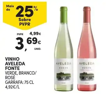 Continente vinho aveleda fonte verde, branco/ rosé promoção