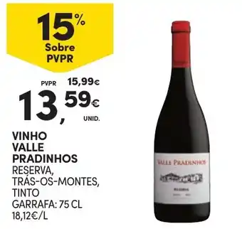 Continente Vinho Valle Pradinhos promoção