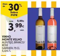 Continente vinho monte velho alentejo, branco/ rosé promoção