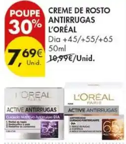 Pingo Doce creme de rosto antirrugas l'oreal promoção