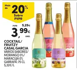 Continente Cocktail/fruitzy casal garcia promoção
