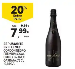 Continente Espumante freixenet cordon negro, premium cava, bruto, branco promoção