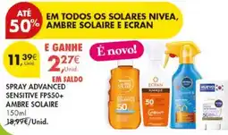 Pingo Doce spray advanced sensitive fsp50+ ambre solaire promoção
