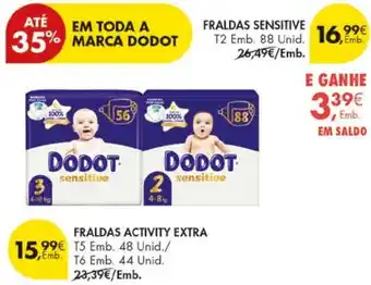 Pingo Doce Fraldas sensitive dodot promoção