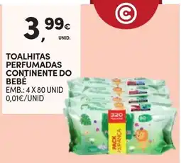 Continente toalhitas perfumadas continente do bebé promoção