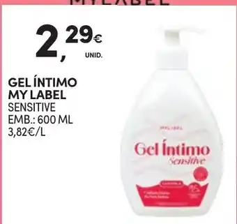 Continente Gel íntimo my label sensitive promoção