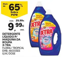 Continente Detergente líquido p/ máquina da roupa x-tra promoção