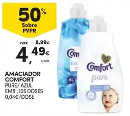 Continente Amaciador comfort pure/ azul promoção