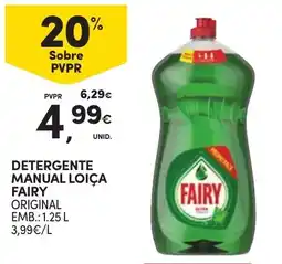 Continente Detergente manual loiça fairy original promoção