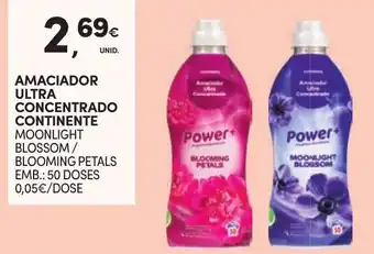 Continente Amaciador ultra concentrado continente power+ moonlight blossom / blooming petals promoção