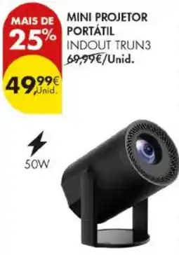 Pingo Doce mini projetor portátil indout trun3 promoção