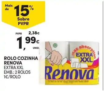 Continente rolo cozinha renova extra xxl promoção