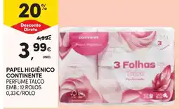 Continente Papel Higiênico Continente Perfume Talco promoção