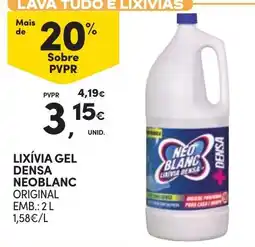 Continente Lixívia gel densa neoblanc original promoção