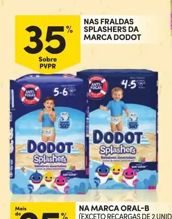 Continente fraldas splashers da marca dodot promoção