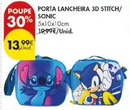 Pingo Doce porta lancheira 3d stitch/sonic promoção